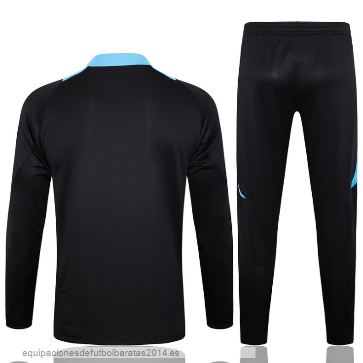 Nuevo Conjunto Completo Sudadera Entrenamiento Argentina 2024 Negro Azul Baratas